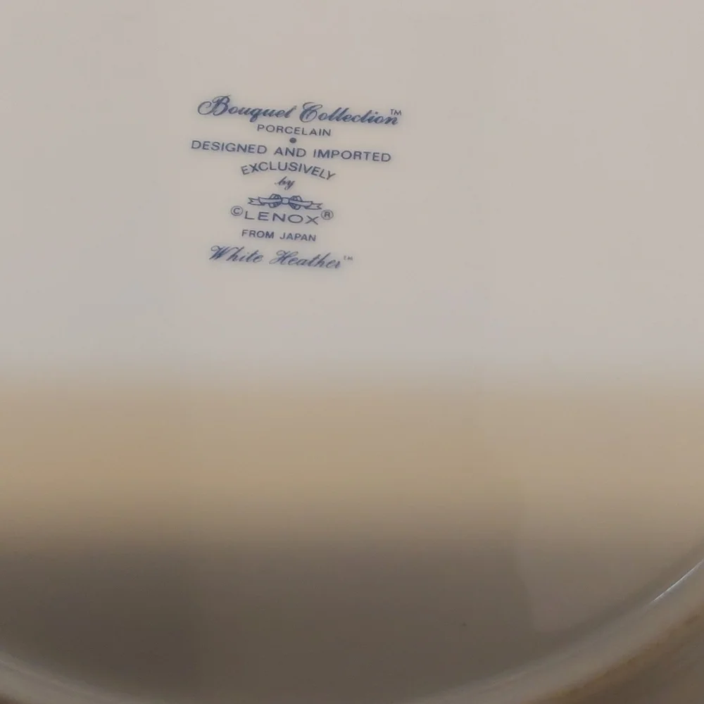 LENOX BOUQUET‎ WHITE HEATHER  SETS OF 6 DINNER PLATES